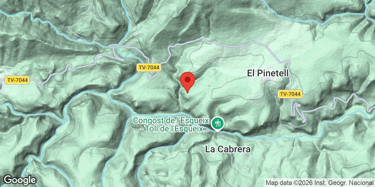 Mapa de situación de PINETELL, AVENC P-2 DEL