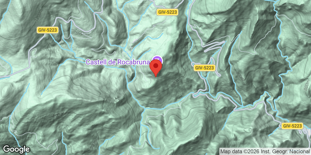 Carte de situation de CASTELL DE ROCABRUNA, TUTA Nº4 DEL