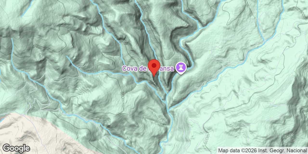 Mapa de situació de CARRERS DE LLUÇARS, COVA DELS