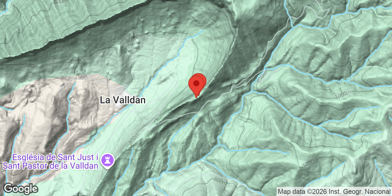 Mapa de situación de VALLDAN, BÒFIA DE LA