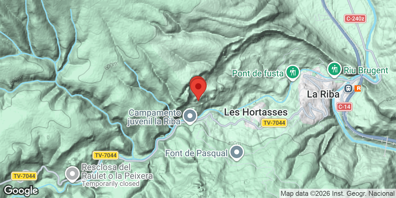 Mapa de situación de XALAU, AVENC DEL