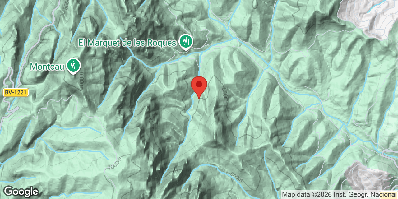 Mapa de situació de MARQUET DE LA ROCA, COVA-AVENC DEL