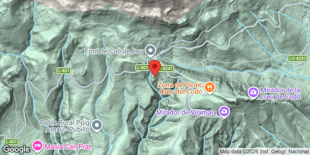 Mapa de situació de BAGES, AVENC DEL