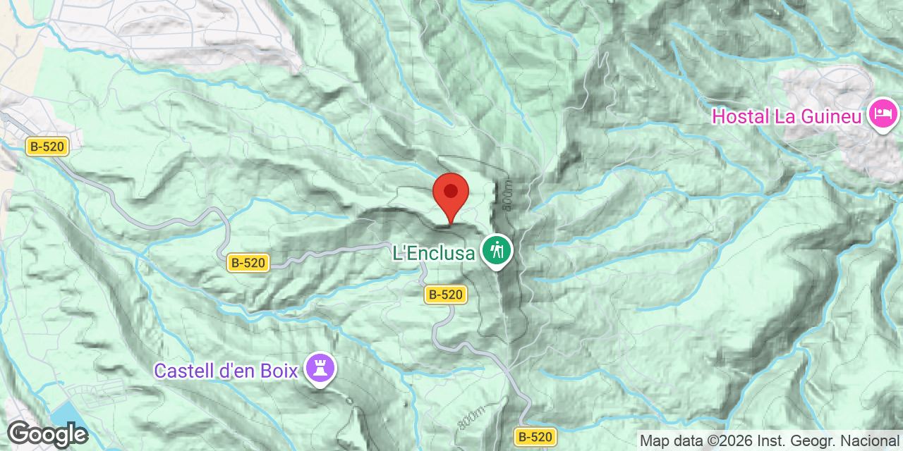 Mapa de situació de CUINES DE ROCAGUINARDA, LES