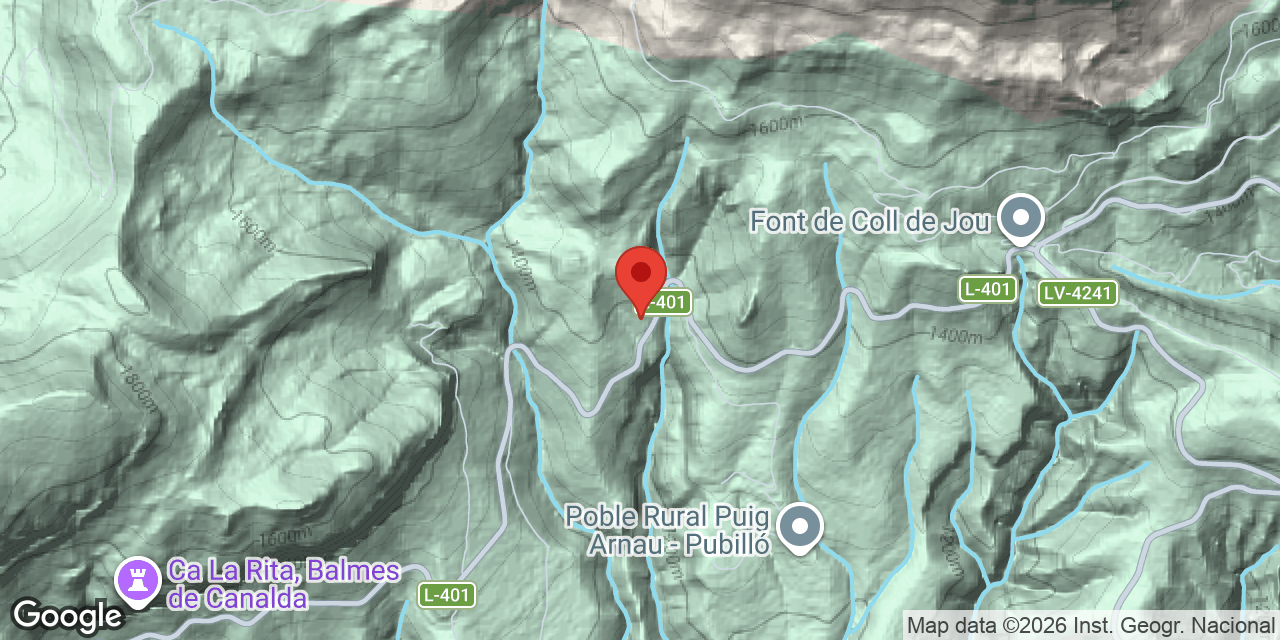 Mapa de situació de PADULLÈS, AVENC DEL