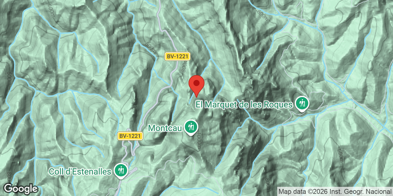Location map of CARA NORD DEL MONTCAU, BALMA DE LA