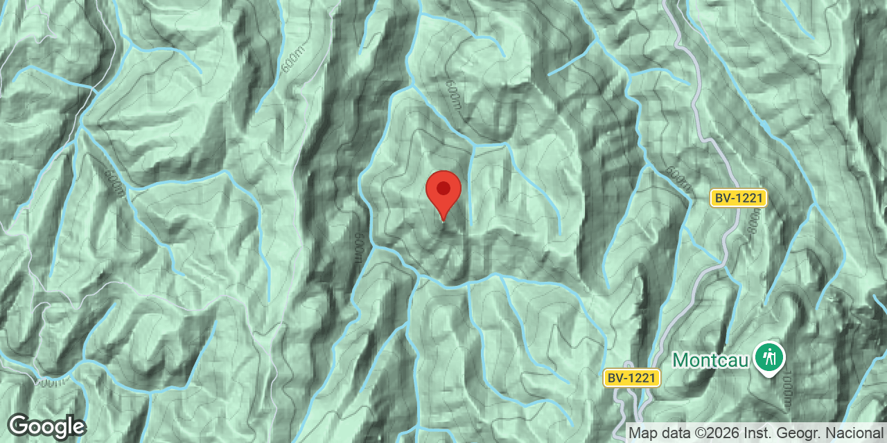 Location map of PUJOL DE LA MATA, FORADADA DEL