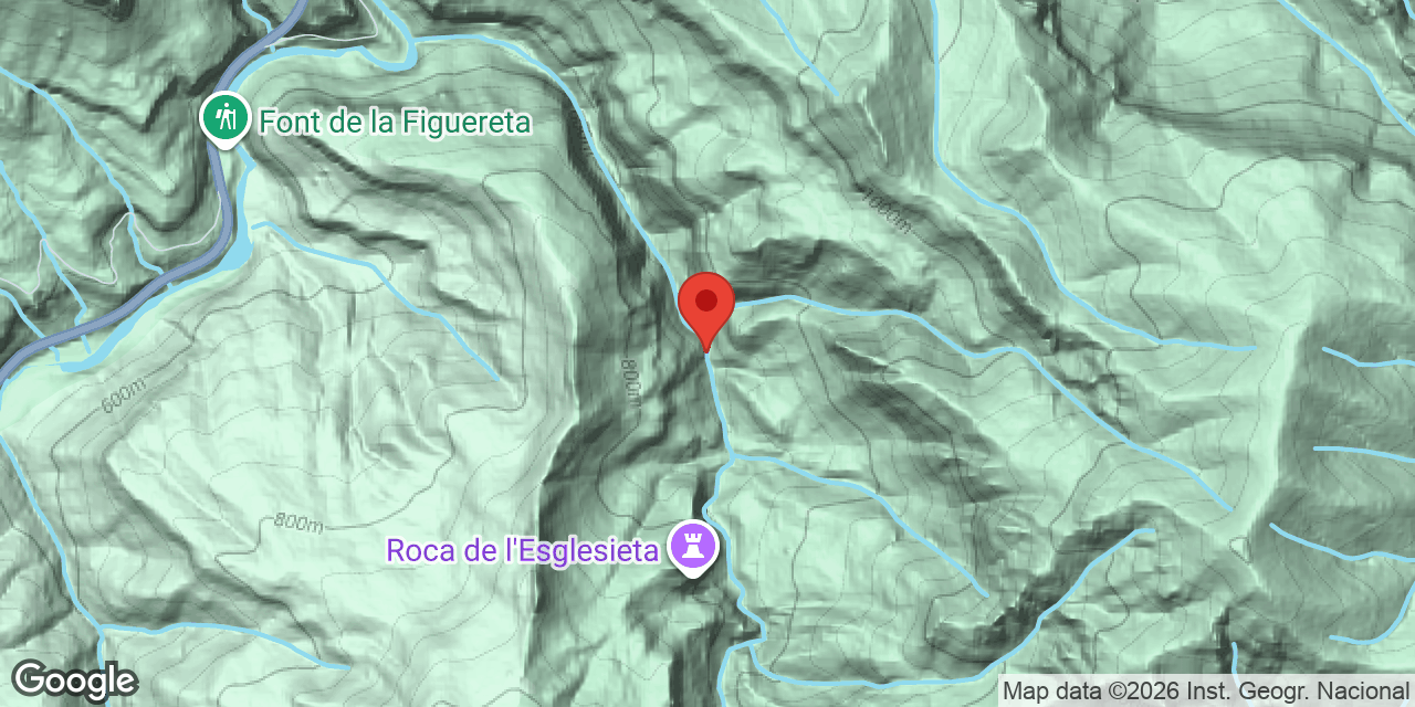 Mapa de situació de RAIERS, SURGÈNCIA PETITA DELS