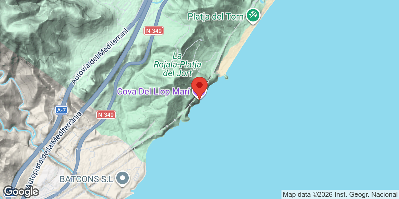 Carte de situation de LLOP MARÍ, COVA DEL