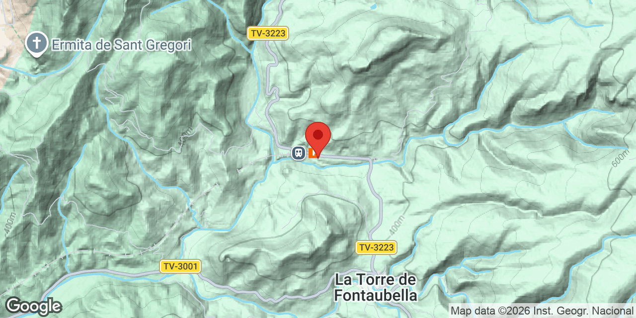 Mapa de situación de TÚNEL DE L'ARGENTERA, COVA DEL
