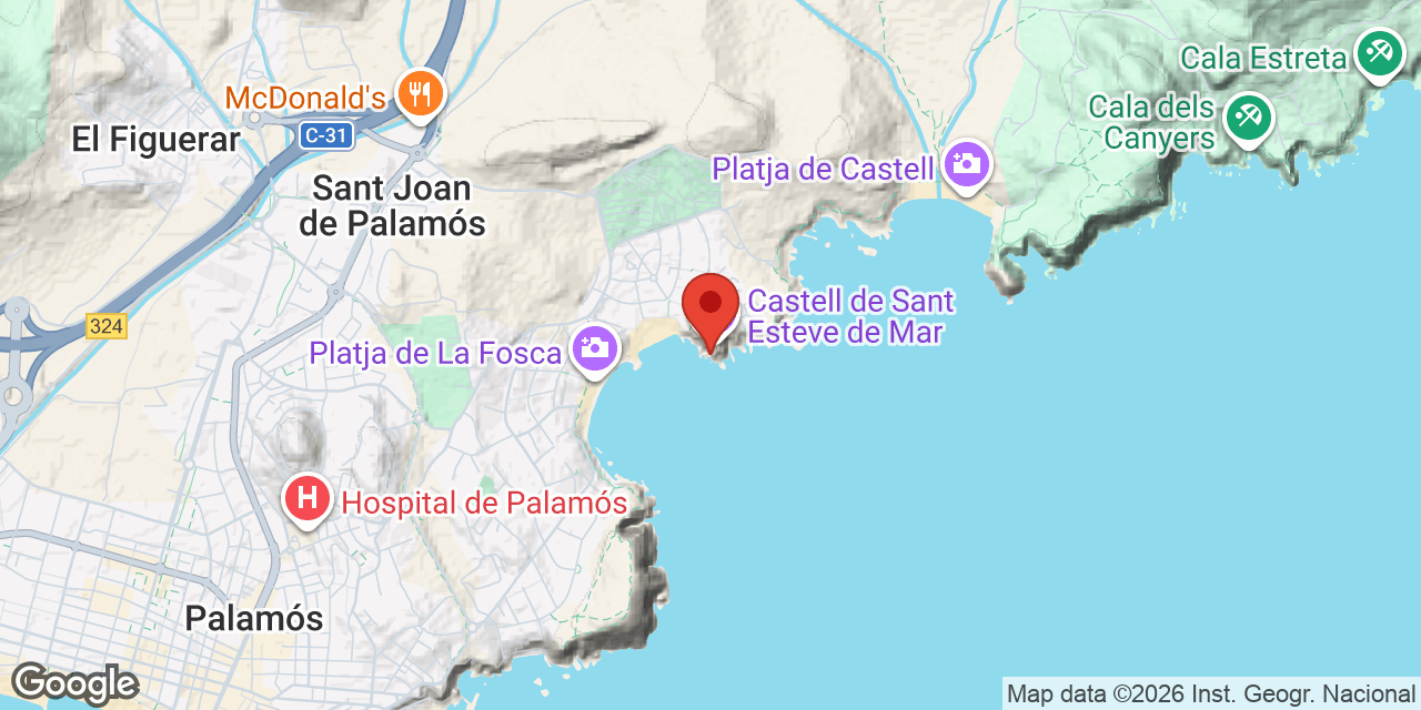 Mapa de situación de SANT ESTEVE DEL MAR, COVA DE