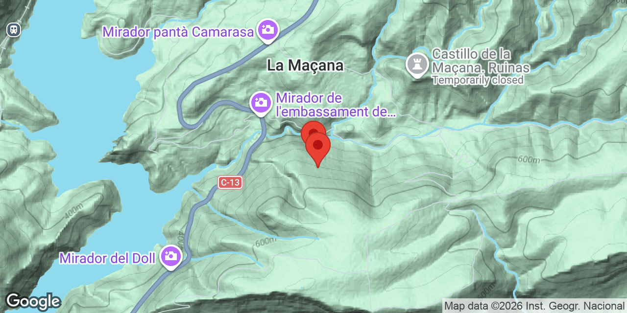 Mapa de situació de OBAGA DE LA MAÇANA, FORAT DE L'