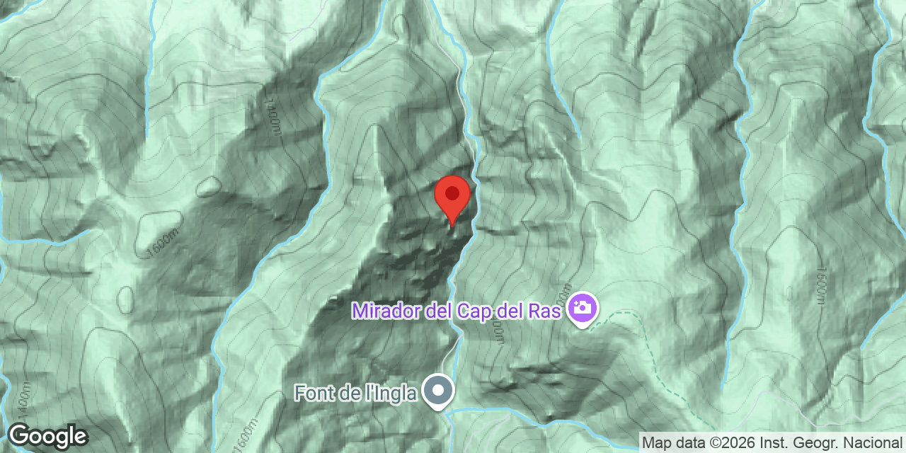 Mapa de situación de VALL D'INGLA, ABRIC DE LA