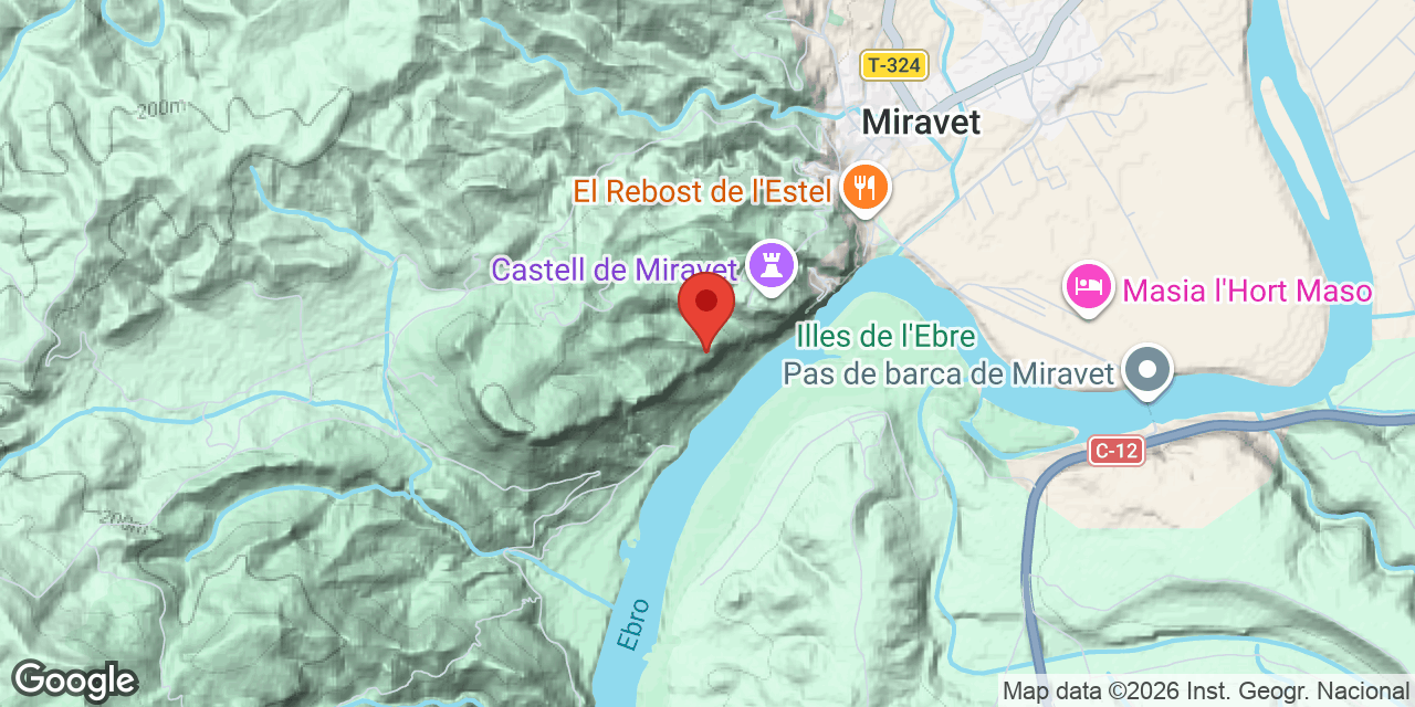 Mapa de situación de MIRAVET, AVENC