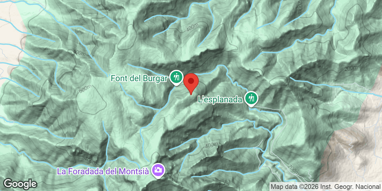 Mapa de situació de FONT DEL BURGAR, AVENC DE LA