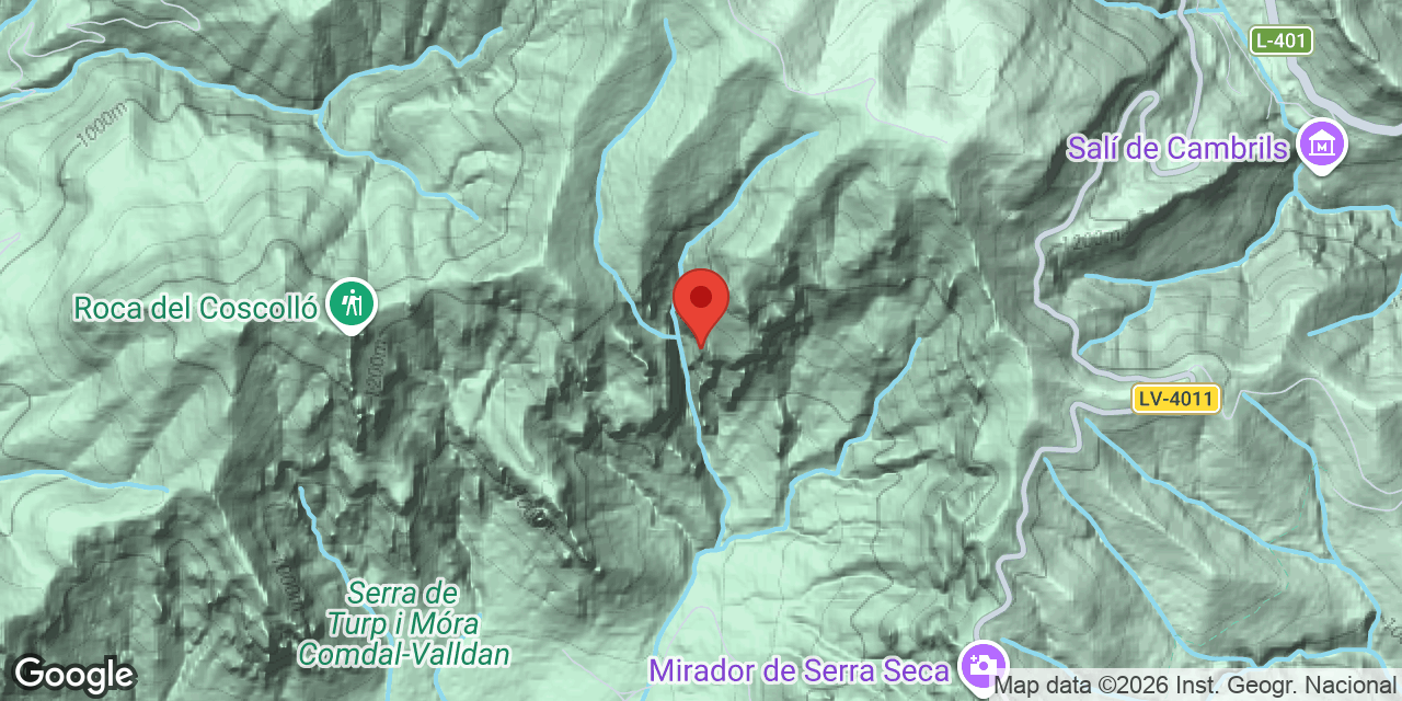 Mapa de situació de DUC, ESPLUGA DEL