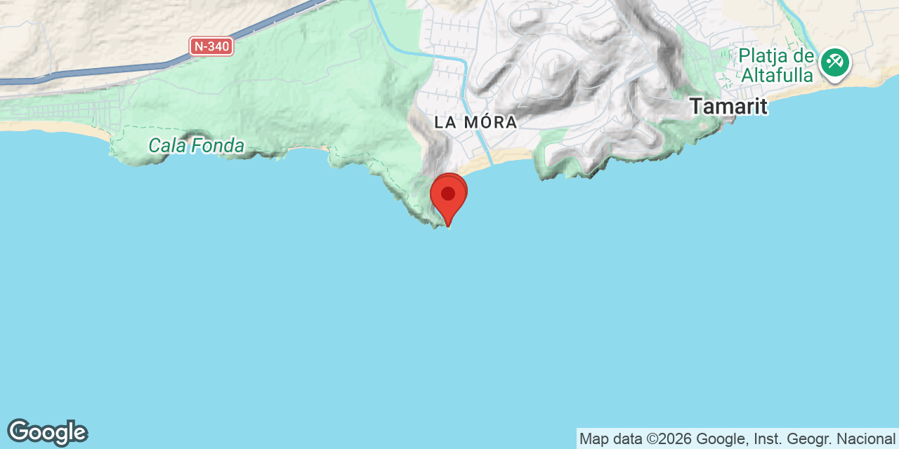 Mapa de situación de PUNTA DE LA MÓRA, TÚNEL SUBMARÍ DE LA
