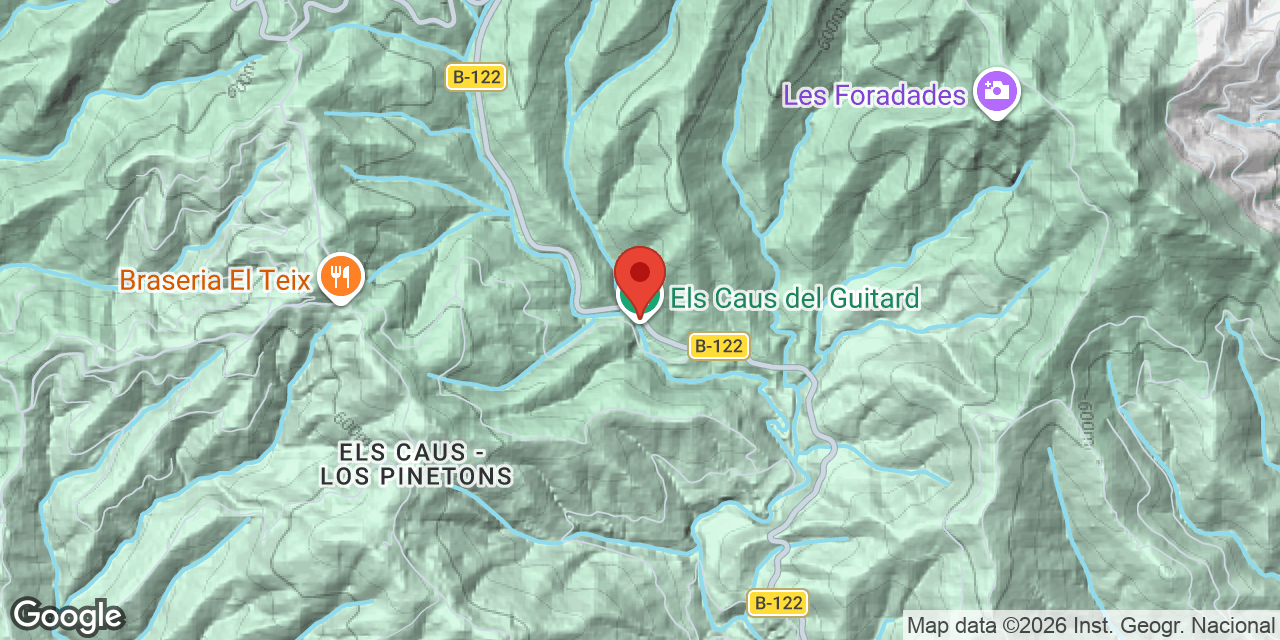 Mapa de situació de GUITARD, CAUS DEL