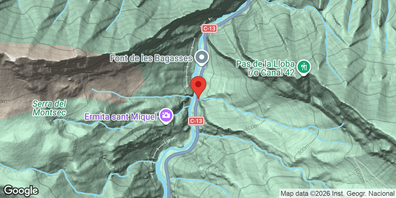 Location map of ORELLA, BAUMA DE L'