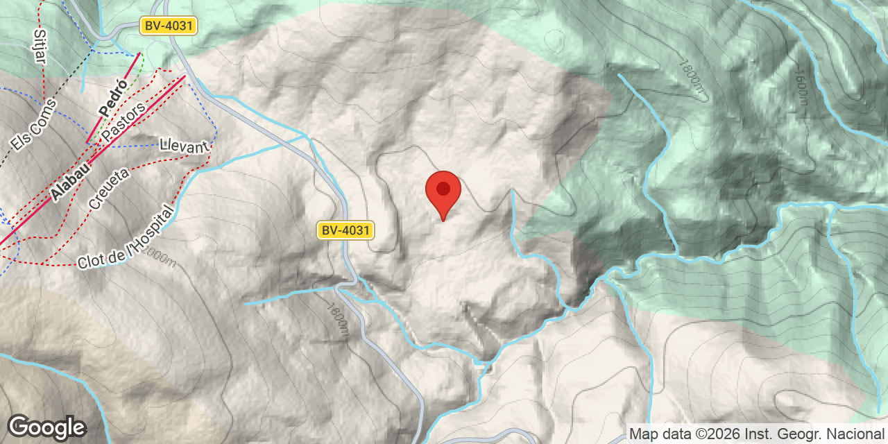Mapa de situación de PLA D'ANYELLA, ENGOLIDOR Nº5 DEL