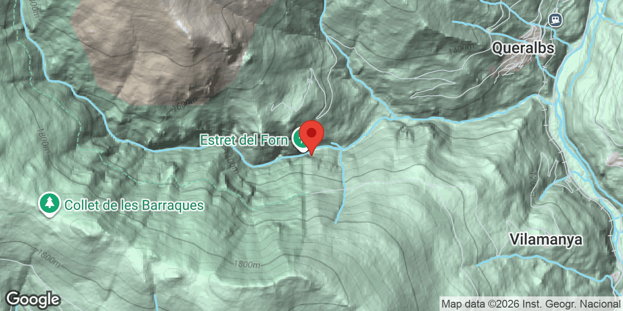 Location map of ESTRET DEL FORN, COVA DE L'