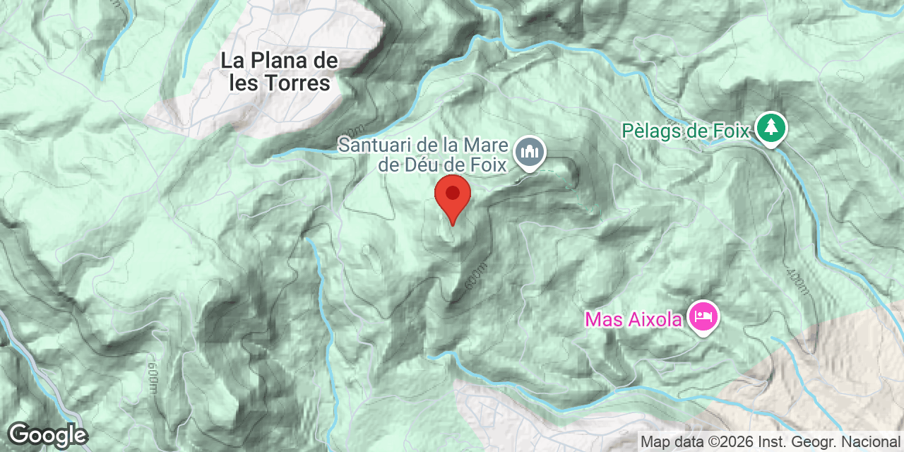 Carte de situation de PUIG PEDREGÓS, AVENC PETIT DEL