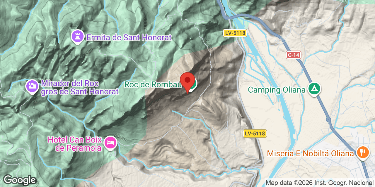 Mapa de situació de ROC DEL RUMBAU, BALMA DEL