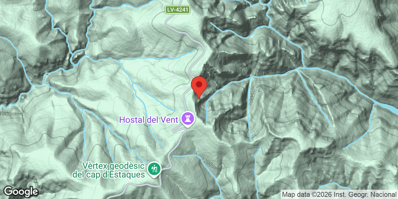 Location map of FONT DE L'HOSTAL DEL VENT, COVA DE LA