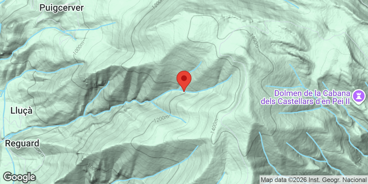 Mapa de situación de FONT DE LLUÇÀ, COVA DE LA