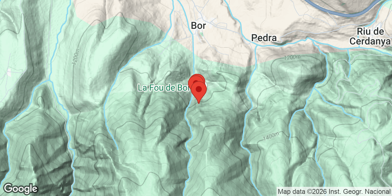 Mapa de situació de FOU DE BOR, COVA DE LA
