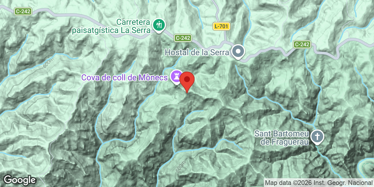 Mapa de situació de COLL DE MÒNECS, COVA DEL