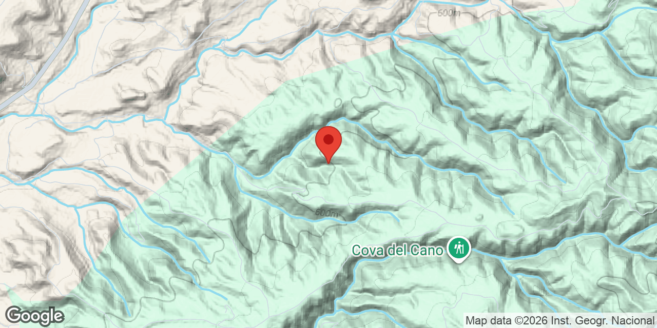 Mapa de situació de POTAU, COVA DEL