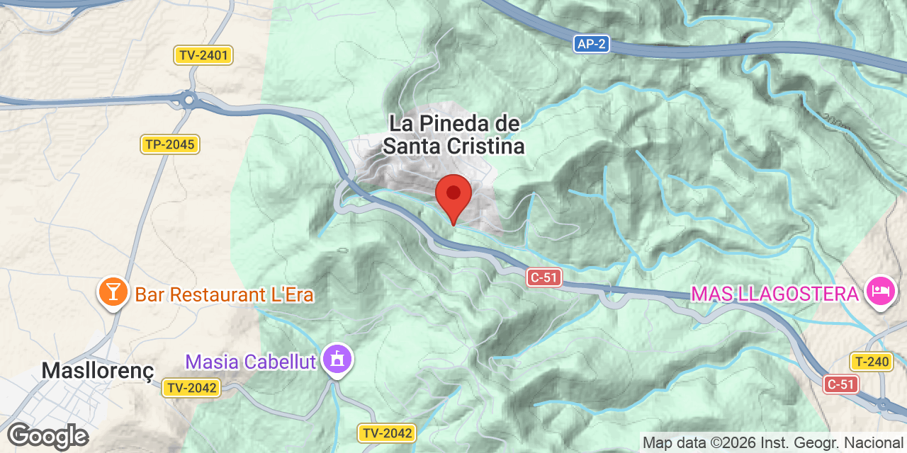 Location map of TORRENT DE SANTA CRISTINA, AVENC DEL
