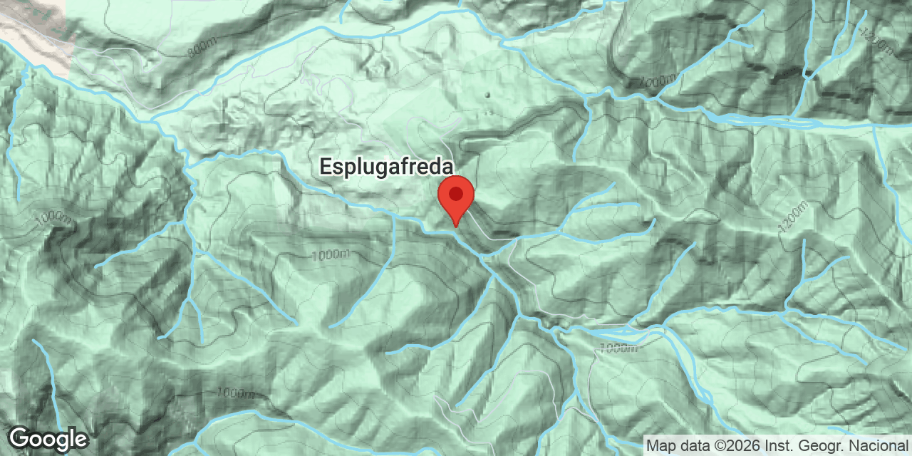 Mapa de situació de ESPLUGAFREDA, BOTET D'