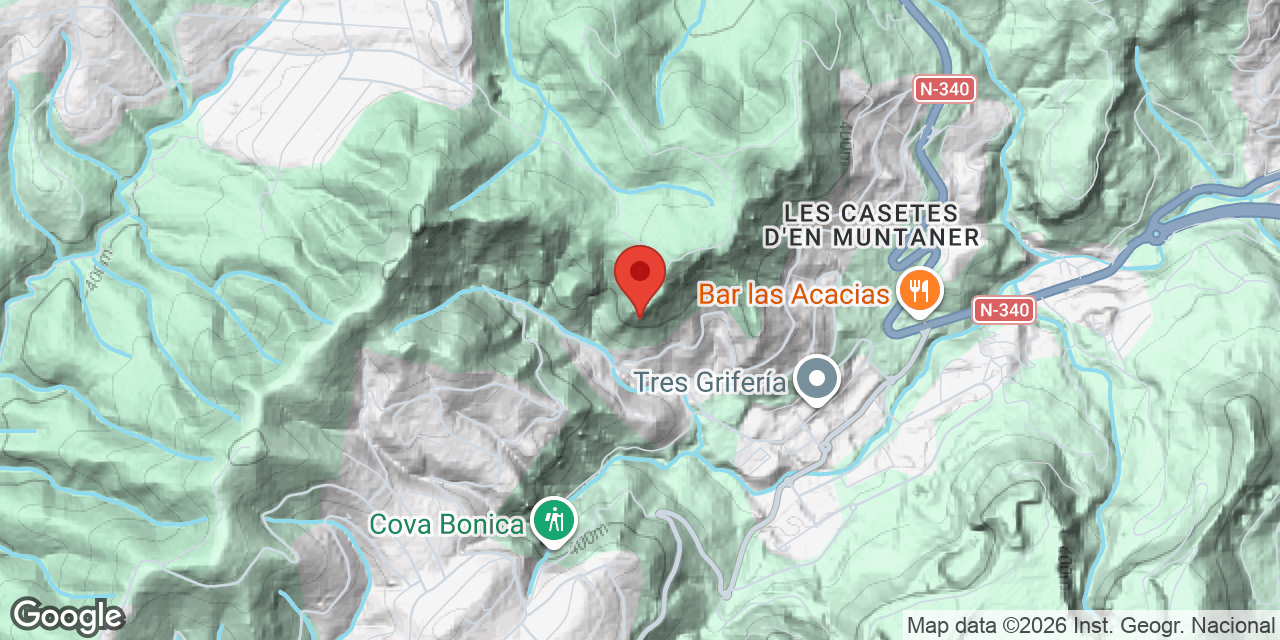 Mapa de situació de PUIG BERNAT, COVA DE