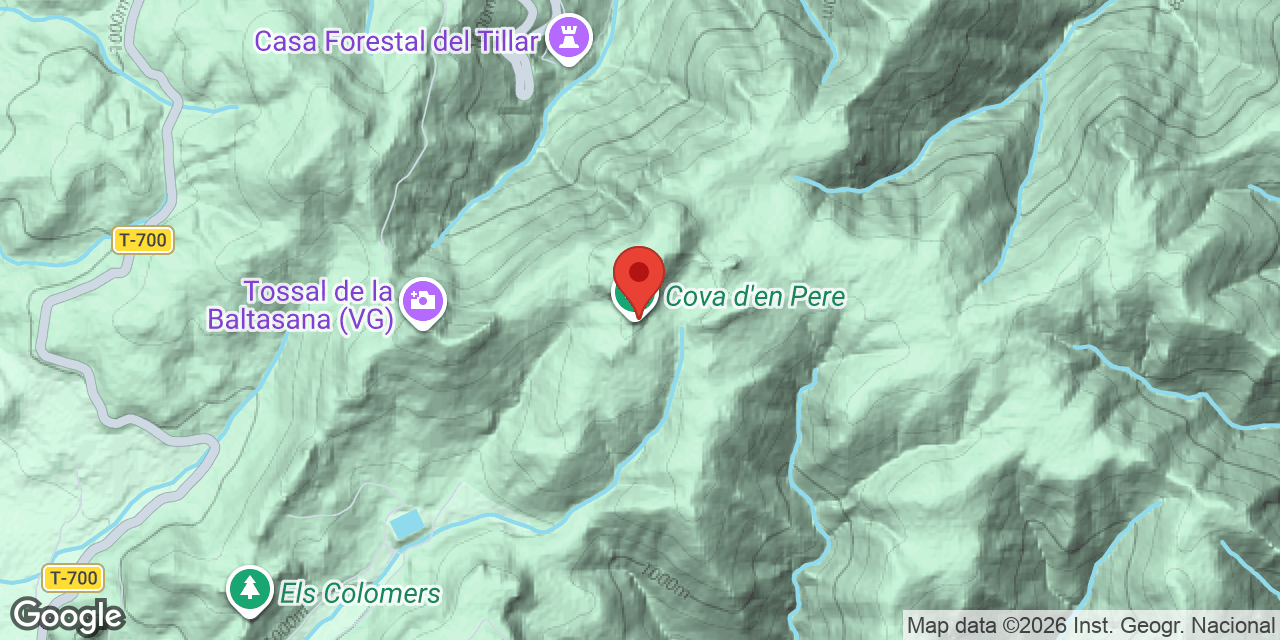 Location map of PERE, COVES D'EN