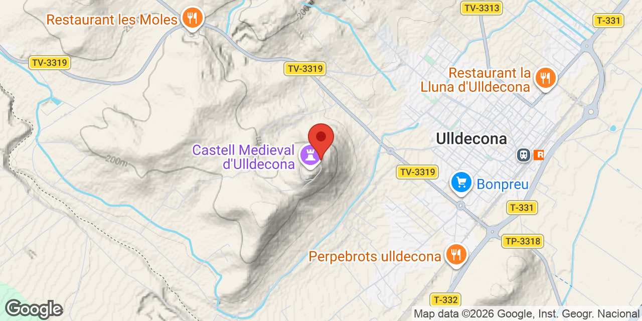 Mapa de situació de CASTELL, AVENC DEL