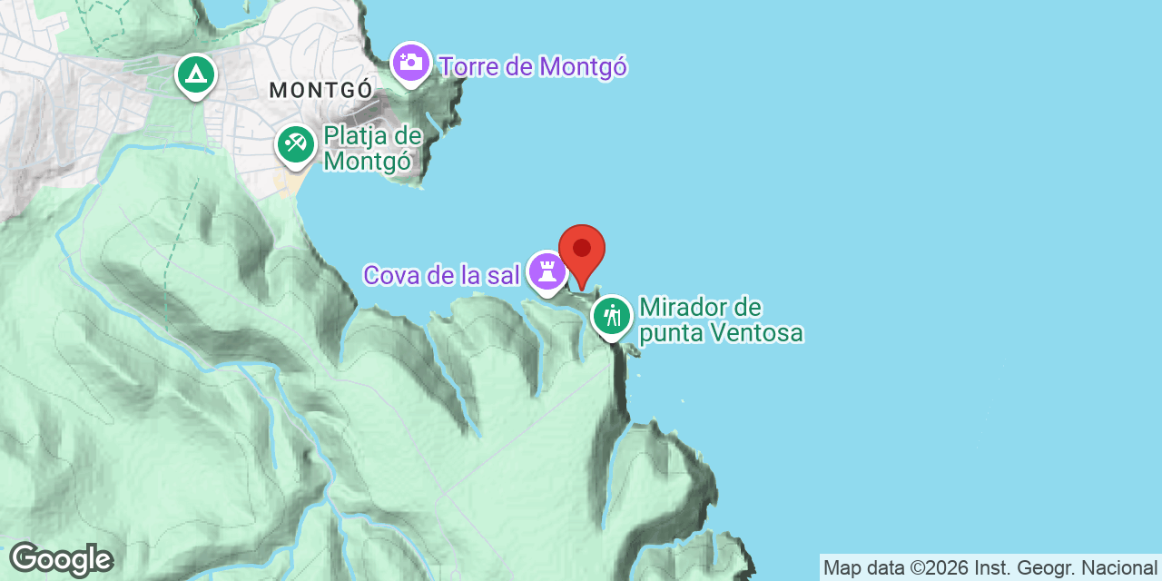 Carte de situation de CALA VIUDA, TÚNEL PETIT DE