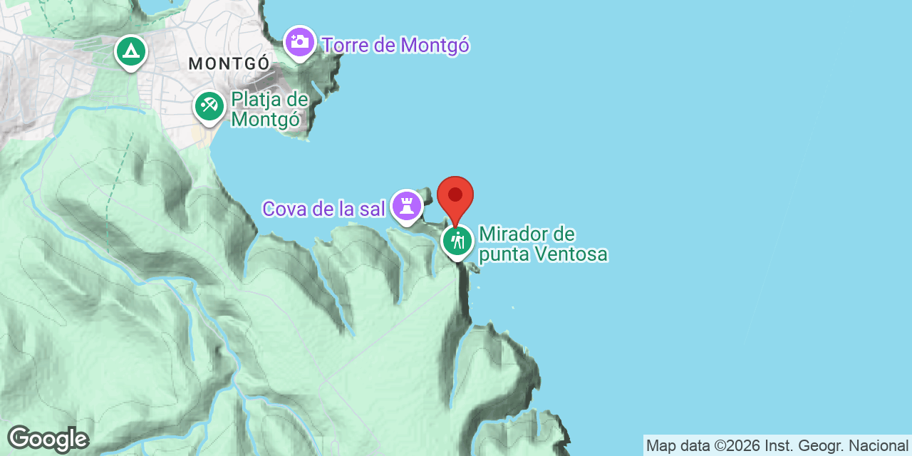 Mapa de situación de CALA VIUDA, TÚNEL DE