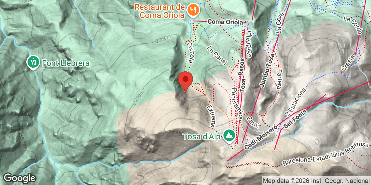 Location map of BAUMA PETITA, ESQUERDA DE LA
