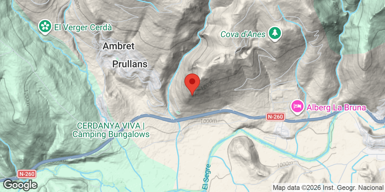 Mapa de situación de ALTA DE PRULLANS, COVA