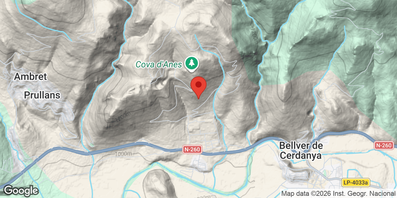 Location map of ESPINOSA, COVA DE L'