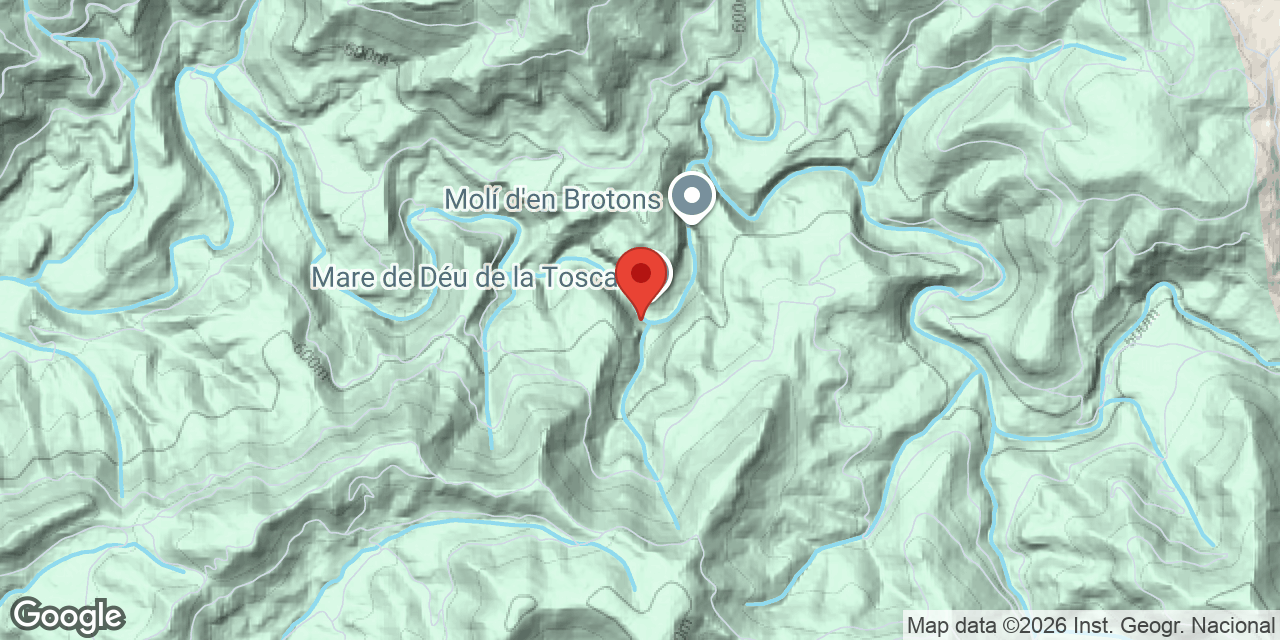 Location map of FONT DE LA TOSCA, COVA DE LA