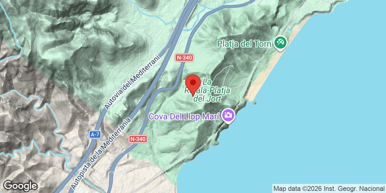 Mapa de situació de PLA DELS ALBERCOQUERS, AVENC DEL