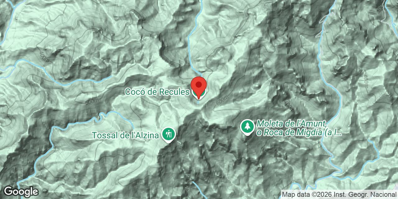 Mapa de situación de RECULES, COCÓ DE
