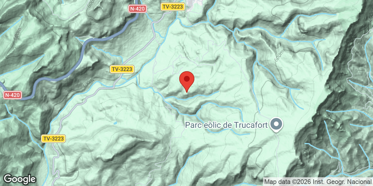 Mapa de situació de ENSORRAT, AVENC