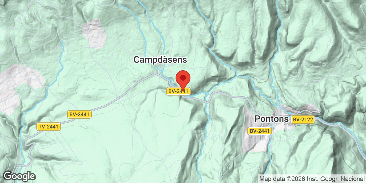 Mapa de situació de RIERA DE PONTONS, COVES DE LA