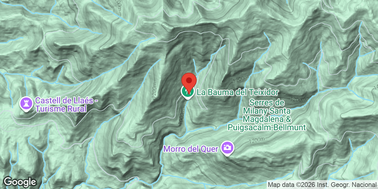 Carte de situation de TEIXIDOR, BAUMA DEL