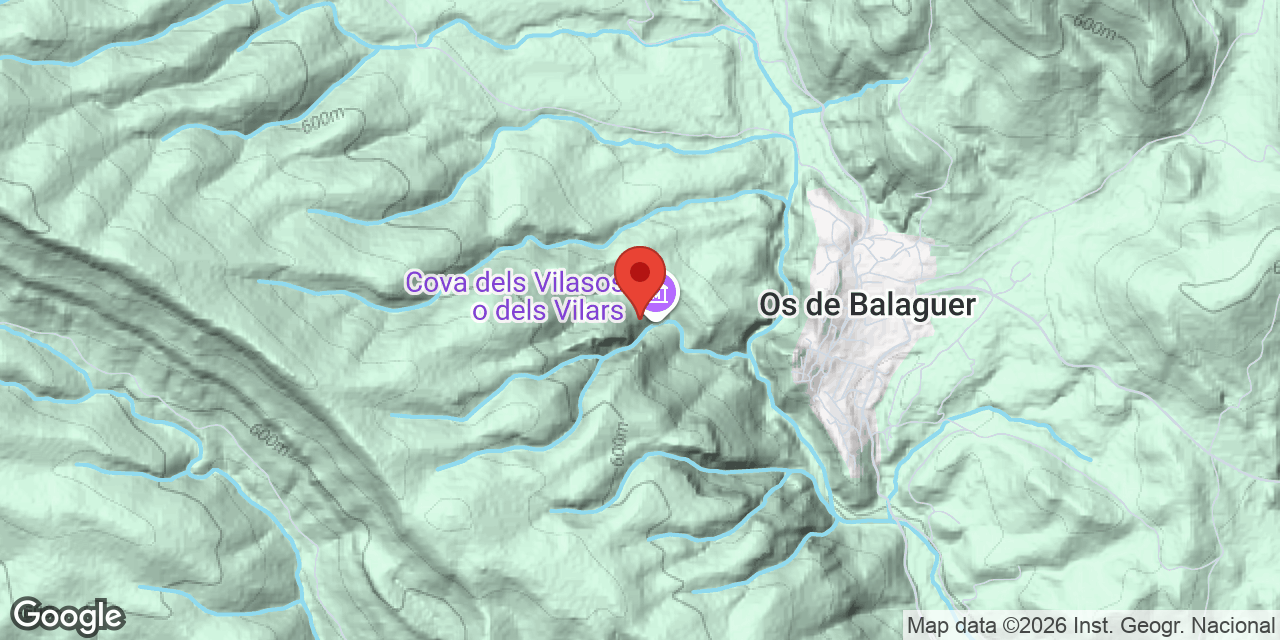 Carte de situation de VILARS, COVA DELS