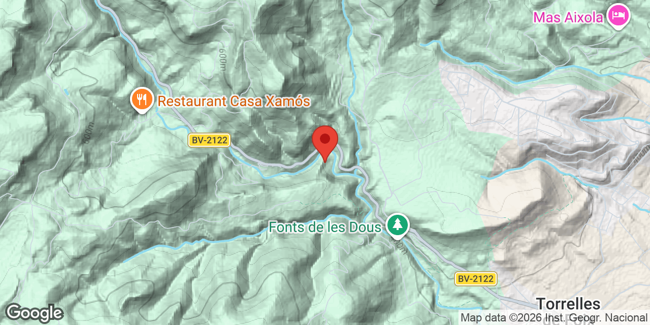 Mapa de situació de VINYES, COVES DE LES